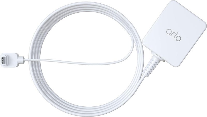 Arlo Certified Accessory - Essential Outdoor 25 ft. Charging Cable for Arlo Essential  Essential Spotlight  and Essential XL Cameras  Weather Resistant  White - VMA3700 - Image 1